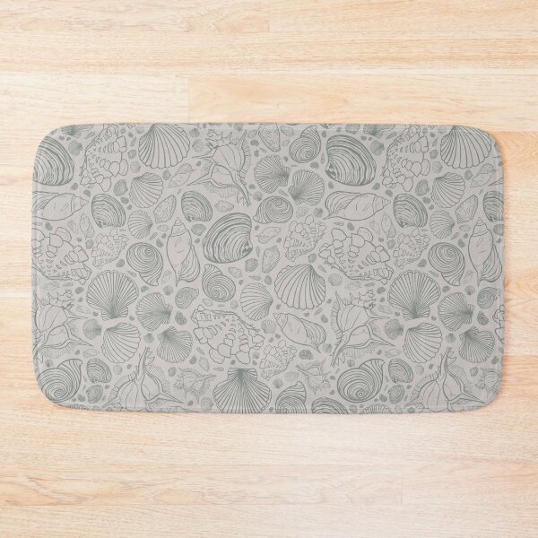 Item preview, Vector neutral grey repeat pattern with variety of seashells.  designed and sold by jamiesoondesign.