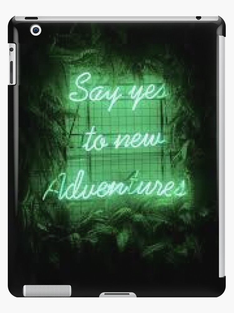 Neon Moon Green Grunge Aesthetic | iPad Case & Skin