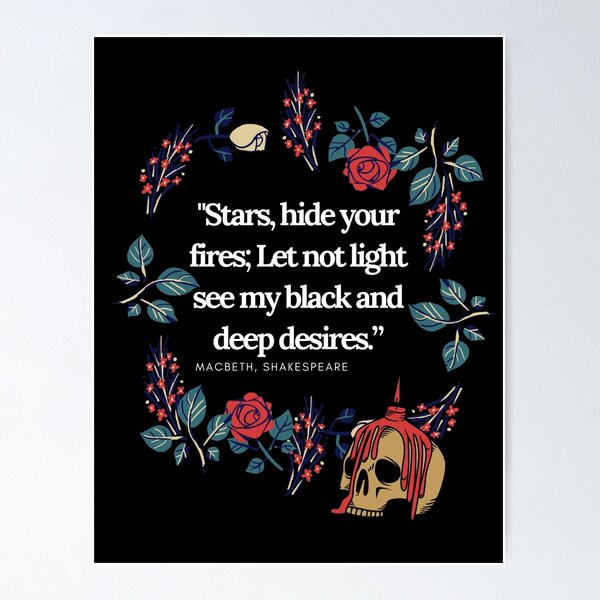 Item preview, Macbeth Shakespeare, literary quotes designed and sold by Bookish Dragon.