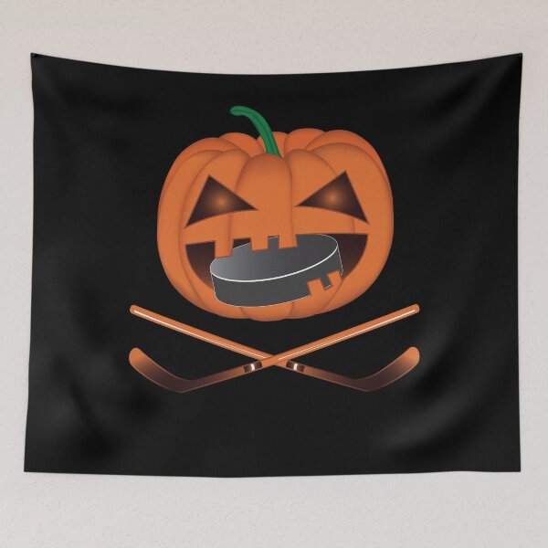 Item preview, Halloween Pumpkin Hockey Eating a Puck designed and sold by ZNOVANNA.