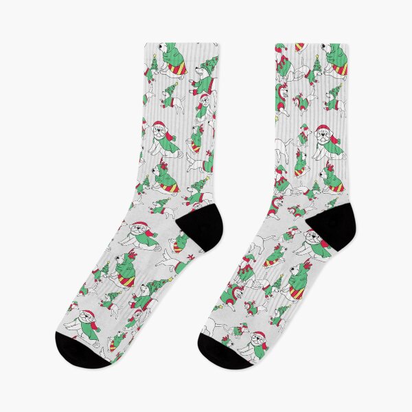 Item preview, funny christmas dogs pattern dogs in christmas costume designed and sold by GoodyLeo.