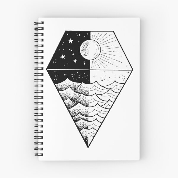 Item preview, night and day with ocean drawing  designed and sold by breaker160.