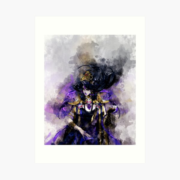 Hades game - Nyx watercolor painting Art Print