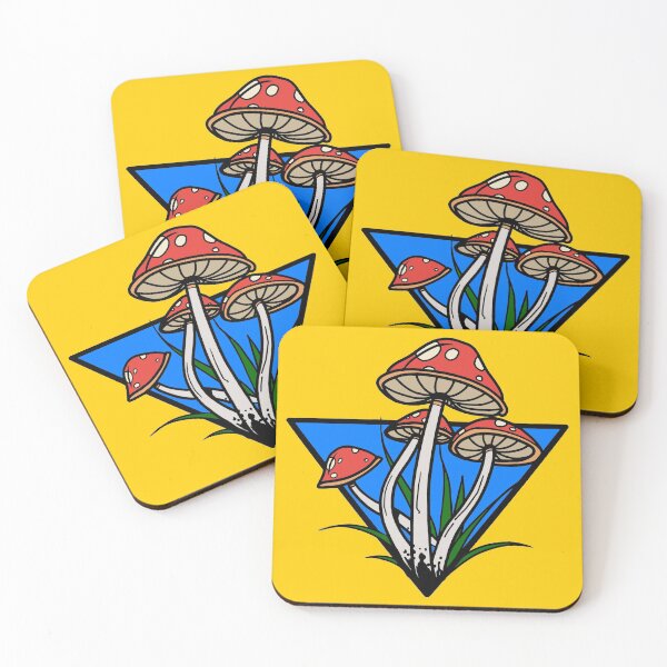 Item preview, Red Cap Mushroom And Blue Triangle Artistic Design designed and sold by Now-Thats-Crazy.