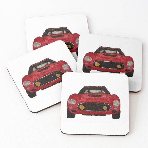 Item preview, Red car in watercolour designed and sold by Tessa Bryden.