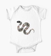 Aboriginal Art - Snake Short Sleeve Baby One-Piece