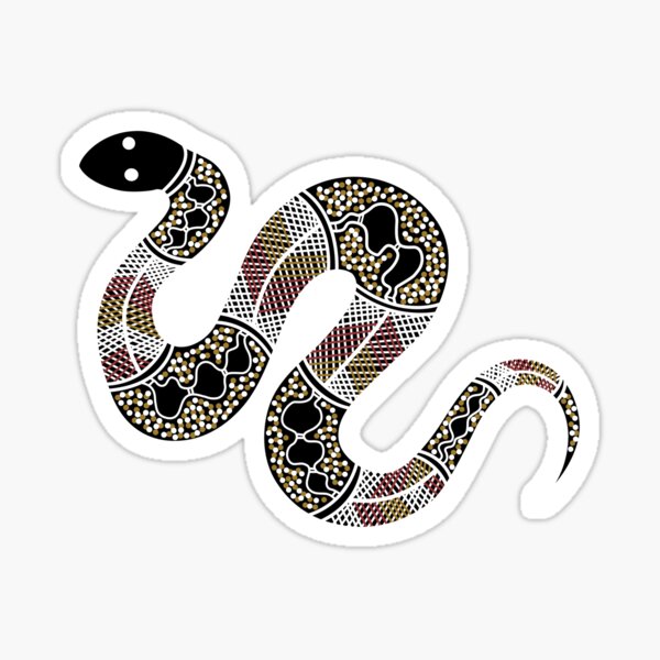 Authentic Aboriginal Art - Snake Sticker