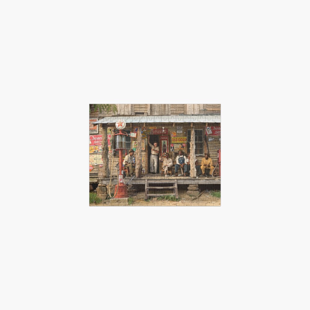 Country store on dirt road, 1939 Jigsaw Puzzle