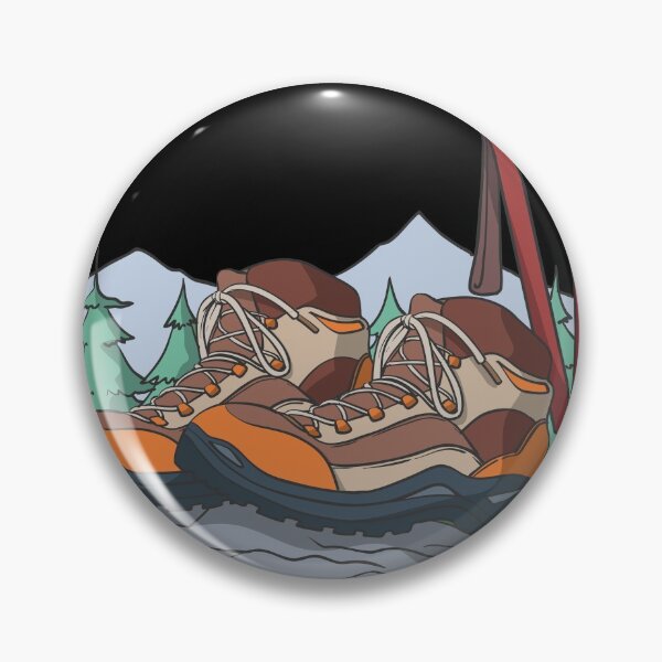 Item preview, Hiking boots mountain lake designed and sold by Monkey Ful.