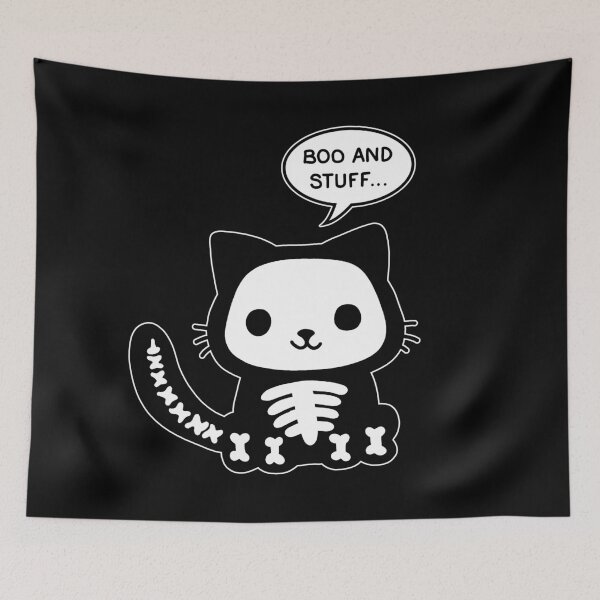 Item preview, Halloween skelton cat designed and sold by ValentinaHramov.