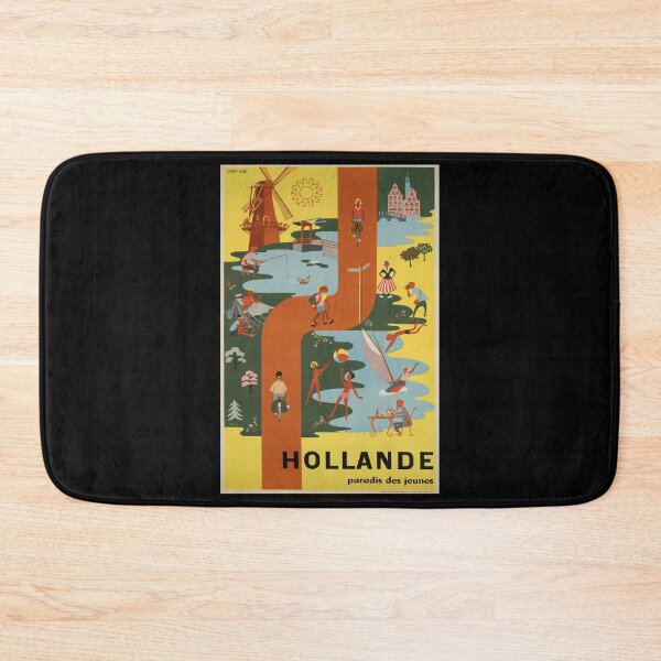 Aperçu de l'œuvre Hollande paradis des jeunes poster retro créée et vendue par CorasPosters.