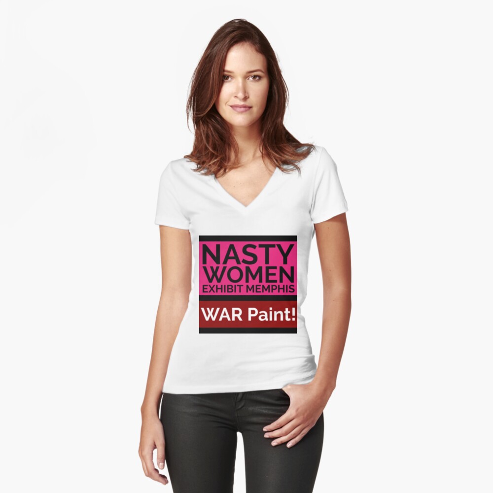 Item preview, Fitted V-Neck T-Shirt designed and sold by pukachelle.