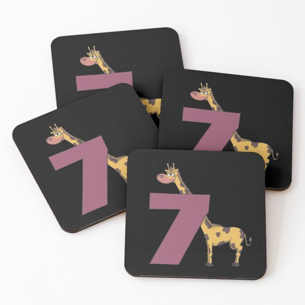 Item preview, Giraffe children's 7th birthday designed and sold by Monkey Ful.