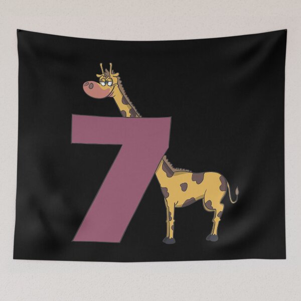 Item preview, Giraffe children's 7th birthday designed and sold by Monkey Ful.