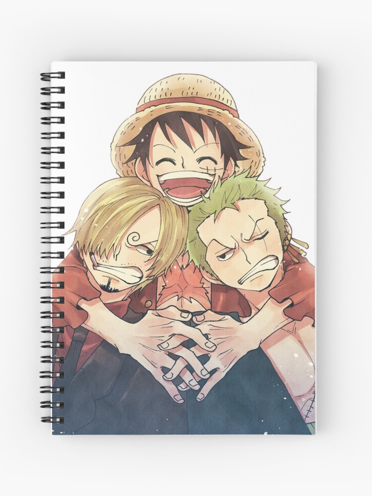 One Piece Luffy Zoro And Sanji Spiral Notebook By Soylaleche Redbubble