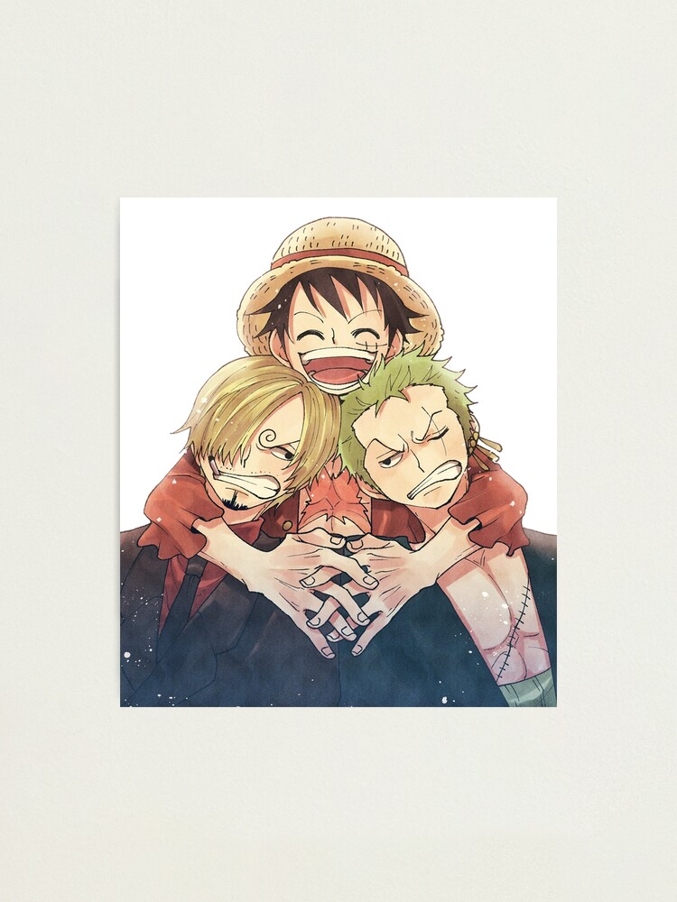 One Piece Luffy Zoro And Sanji Photographic Print By Soylaleche Redbubble