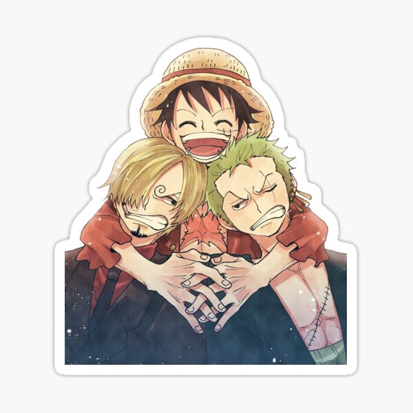 One Piece Luffy, Zoro et Sanji Sticker