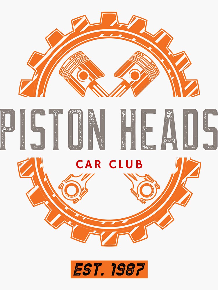 "Piston Heads Car Club" Sticker for Sale by vukojevalex Redbubble