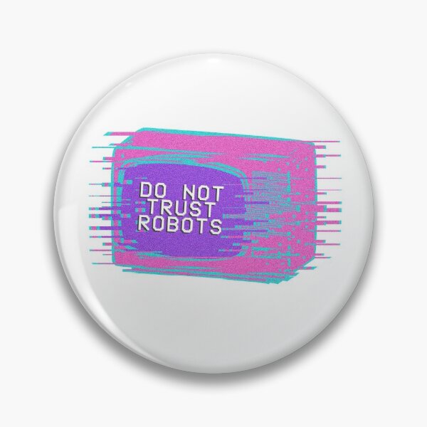 Item preview, Do Not Trust Robots Retro TV designed and sold by Kirsty McFarland-Rice.