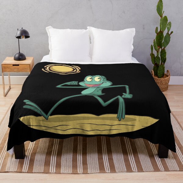 Item preview, Cute frog at the beach running designed and sold by Monkey Ful.