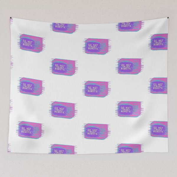 Item preview, Do Not Trust Robots Retro TV designed and sold by Kirsty McFarland-Rice.