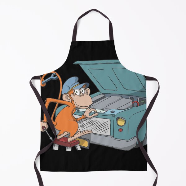 Item preview, Car mechanic monkey hood designed and sold by Monkey Ful.