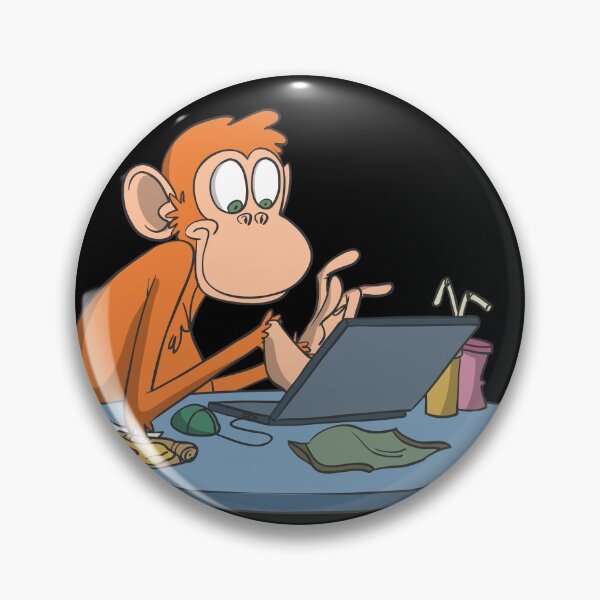 Item preview, Nerd monkey at the computer designed and sold by Monkey Ful.