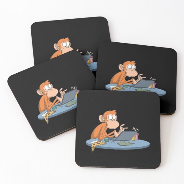 Item preview, Nerd monkey at the computer designed and sold by Monkey Ful.