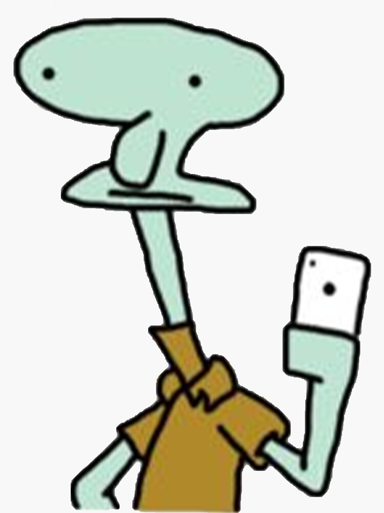 "squidward mirror selfie" Sticker for Sale by oliviapersson Redbubble