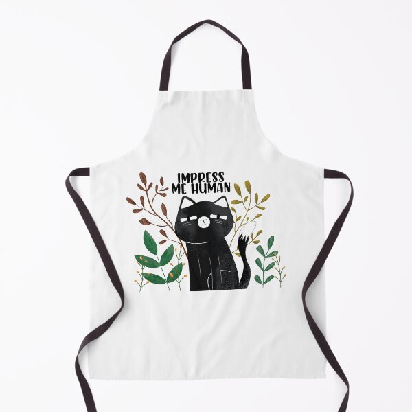 Item preview, Impress Me Human Funny Sarcastic Black Cat designed and sold by Paper Hearteu.