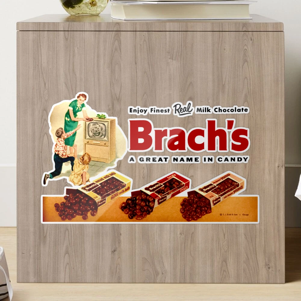 BRACH'S MILK CHOCOLATE - ADVERT Sticker for Sale by ThrowbackAds