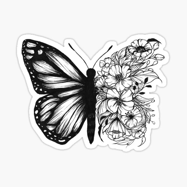 black butterfly Sticker by StephAv