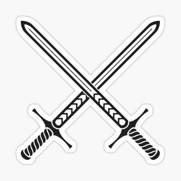 Item preview, Crossed Swords Tattoo Design - Black designed and sold by Jenny Zhang.