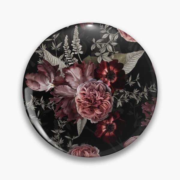 Item preview, Dutch Vintage Midnight Roses And Tulips Pattern Botanical Night Garden Nightgarden designed and sold by UtArt.