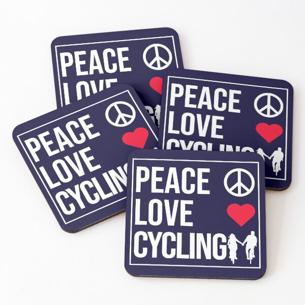 Item preview, Peace Love Cycling designed and sold by CatArtStore.