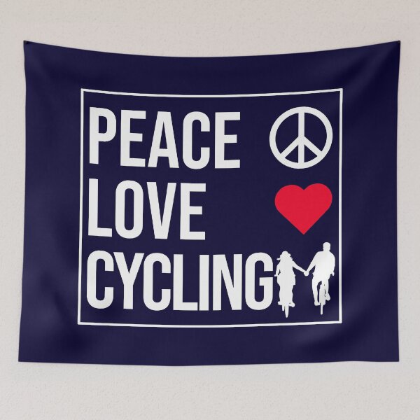 Item preview, Peace Love Cycling designed and sold by CatArtStore.