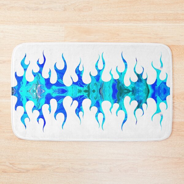 Item preview, Mirror Blue Flames on White Blackground designed and sold by xalexiart.