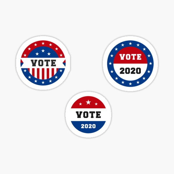 "Pack of Vote Stickers In Red White and Blue Voting Sticker Pack