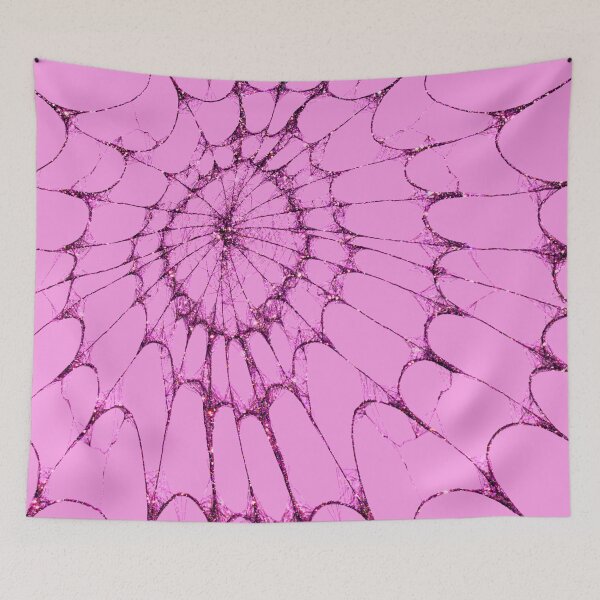 Item preview, Spider Web Pink Gothic Glamor Burlesque Glitter Halloween Cobweb designed and sold by Xarah.