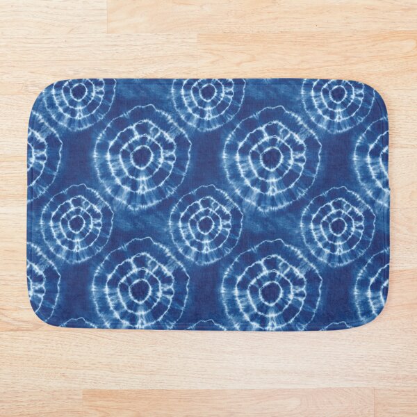 Shibori Japanese Style Tie Dye 8 Bath Mat