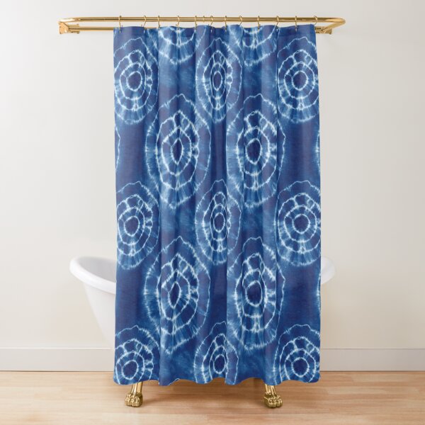 Shibori Japanese Style Tie Dye 8 Shower Curtain
