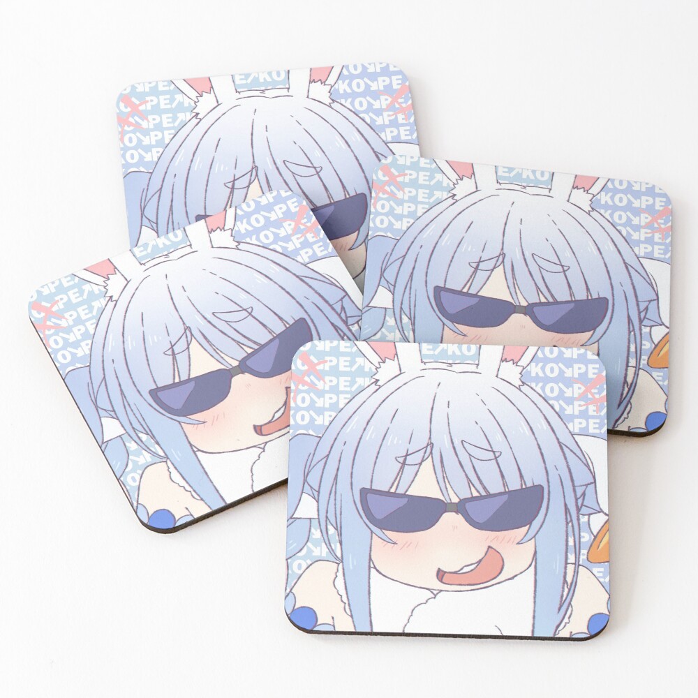 Usada Pekora Chibi Coasters (Set of 4)