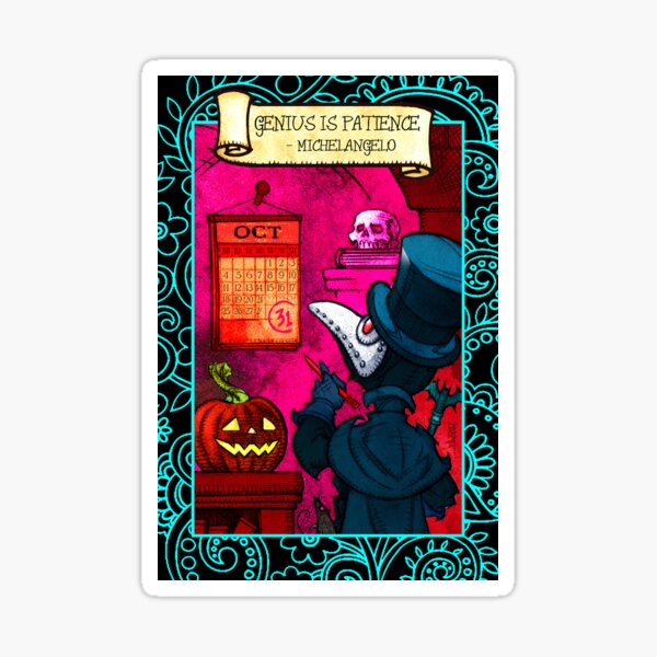 Littlest Plague Doctor Michelangelo Sticker