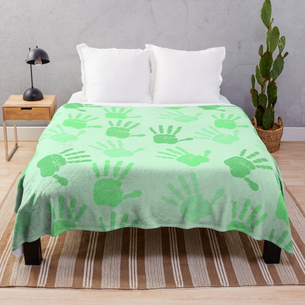 Item preview, Shades of Green Hand Prints Pattern designed and sold by everything4eva.