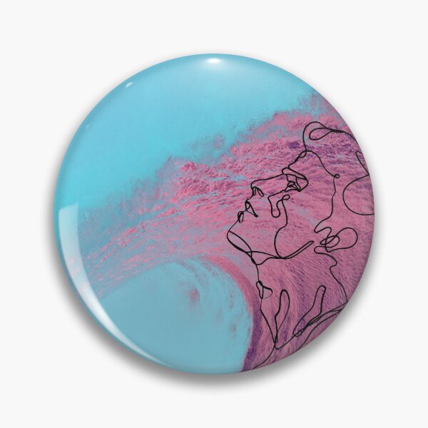 Item preview, boy and waves, aesthethic teal and violet designed and sold by SpicyCherrys.