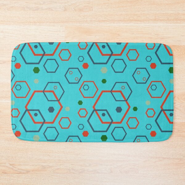 Item preview, aqua hexagonal  designed and sold by authenticshop.