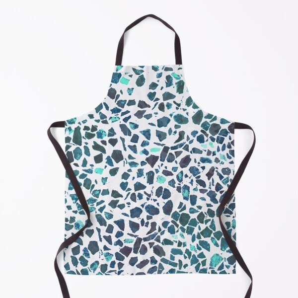 Item preview, Indigo Aqua Blue Marble Stone Terrazzo Abstract Pattern designed and sold by tanjica.