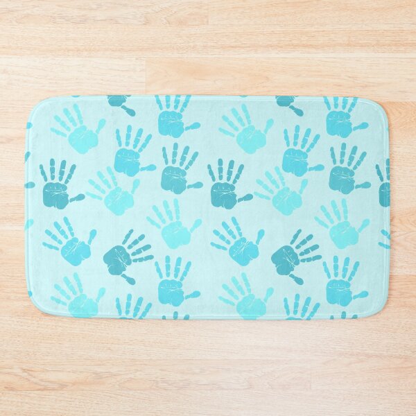 Item preview, Shades of Sky Blue Hand Prints Pattern designed and sold by everything4eva.