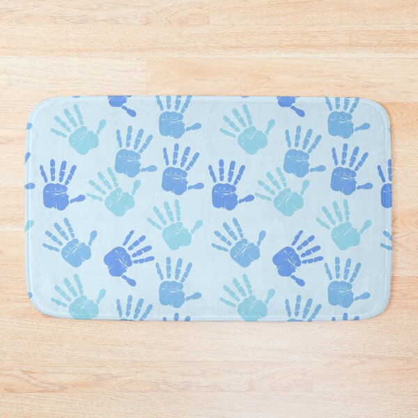Item preview, Shades of Blue Hand Prints Pattern designed and sold by everything4eva.