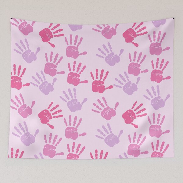 Item preview, Shades of Pink Hand Prints Pattern designed and sold by everything4eva.